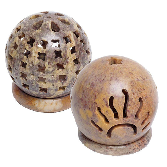 Round Soapstone Cone Burners / Tea Lite Candle Holder