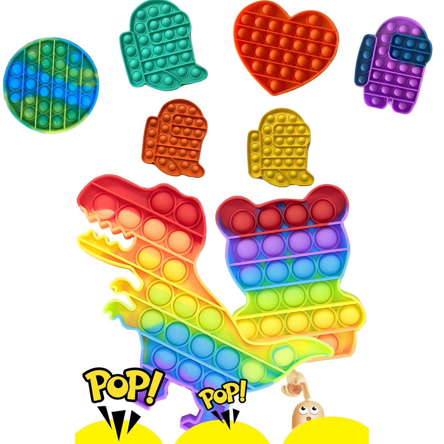 Popit Fidget Toy Bubble Silicone Sensory Stress Toy