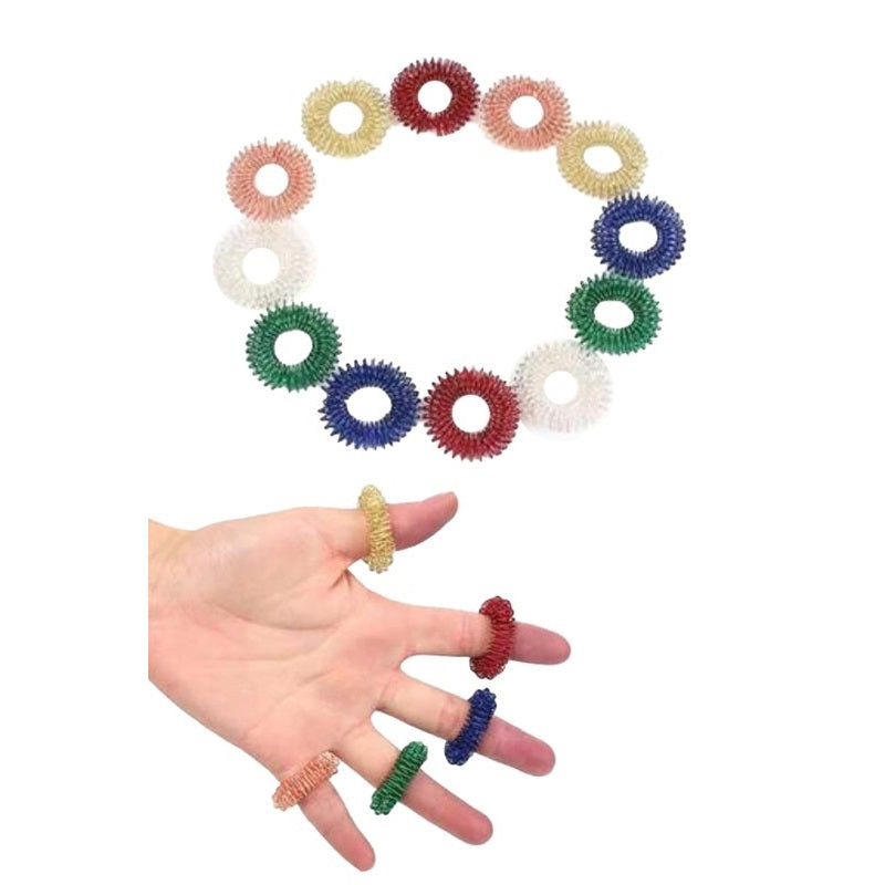 Spiky Sensory Acupressure Fidget Finger Ring Toy